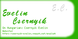 evelin csernyik business card